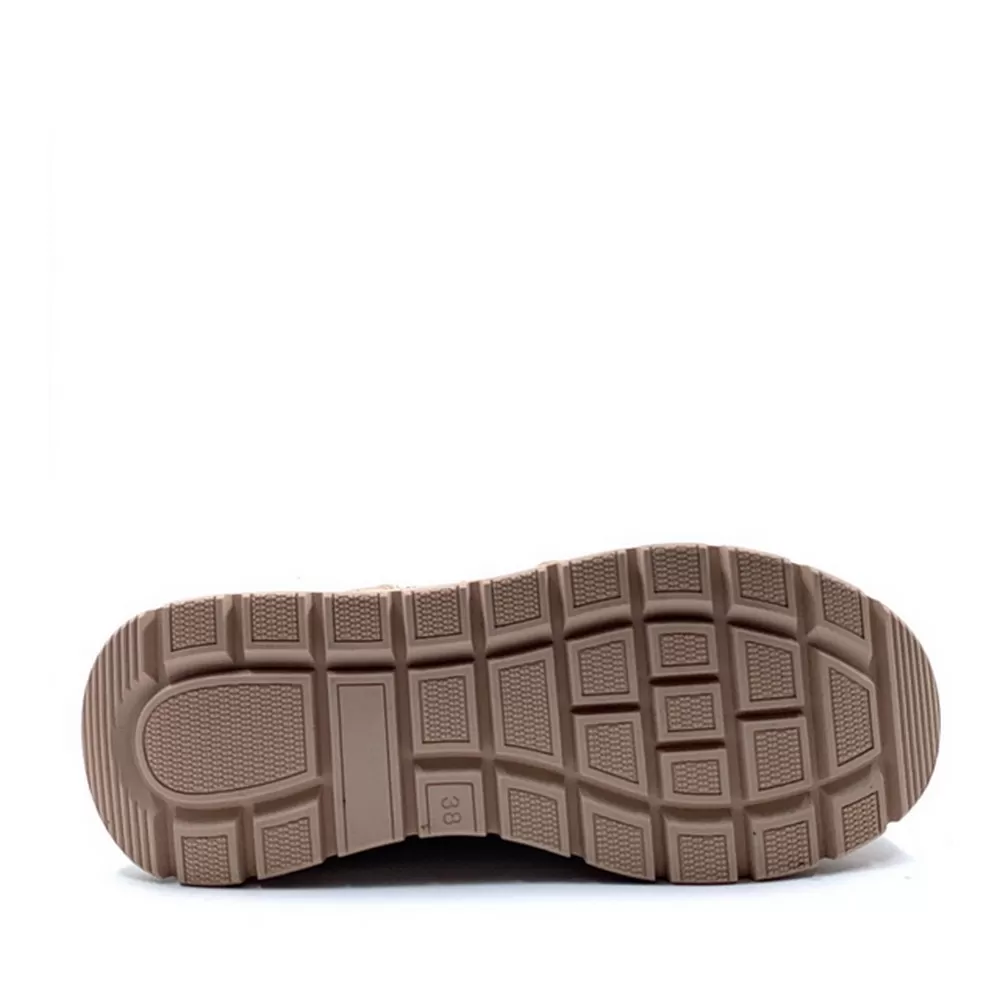 Γυναικεία Sneakers Δερμάτινα  Κ-11232 10014 Μπεζ Χρυσό Platino